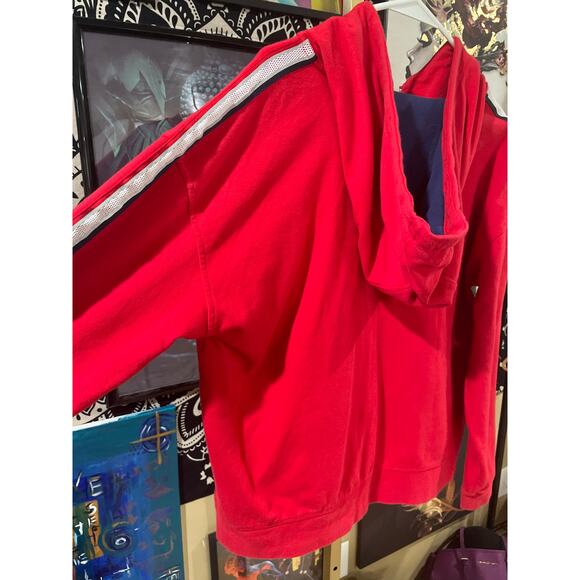 Vintage Women’s Tommy Hilfiger Sport Y2K Flip Up Jacket Red Embroidery XL - Picture 7 of 8